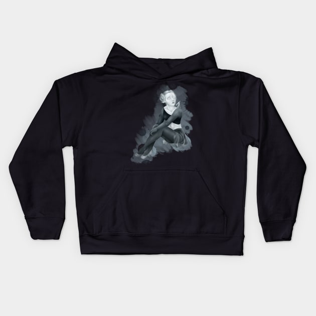 A White Pearl Kids Hoodie by BrutalHatter